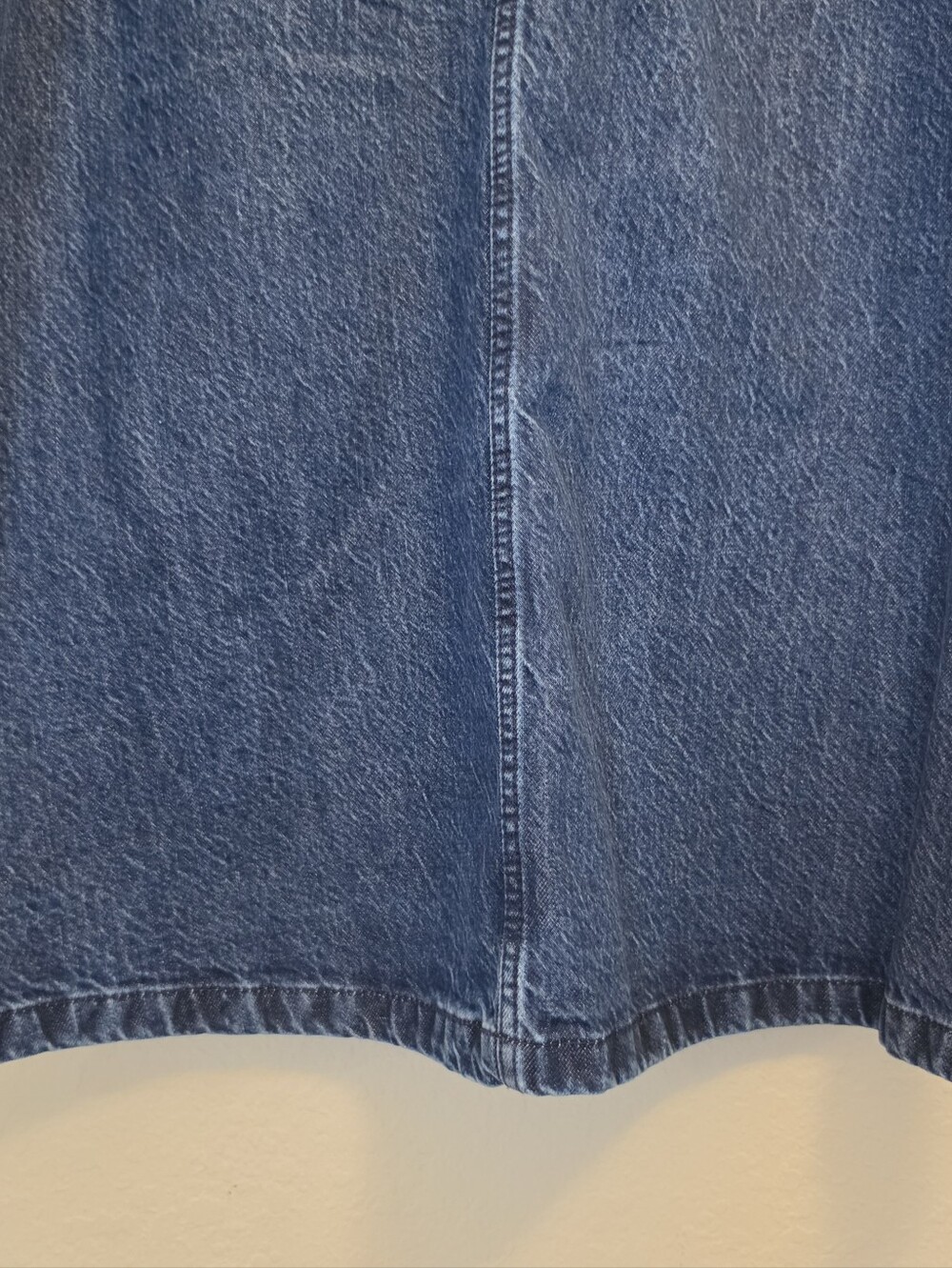 Abercrombie & Fitch Denim Shift Dress Womens Medium Dark Wash Classic 90s Retro - Picture 9 of 9